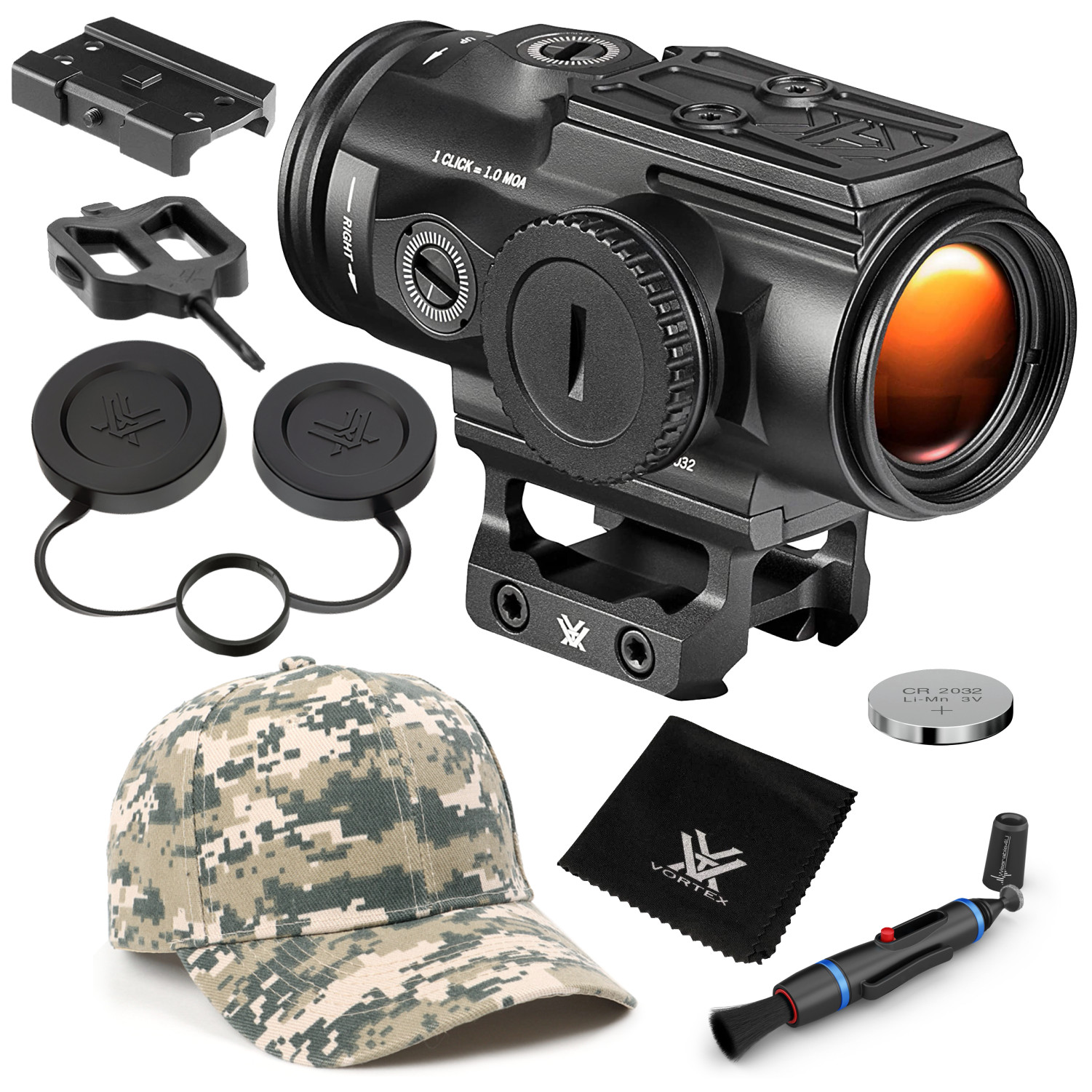 Vortex Optics Spitfire HD Gen II 5X Prism Scope BDC4 with CD Hat and Pen Bundle
