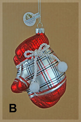 Good Will Handschuhe Taran Mitten Glas Weihnachtsbaumanhänger Christbaumschmuck