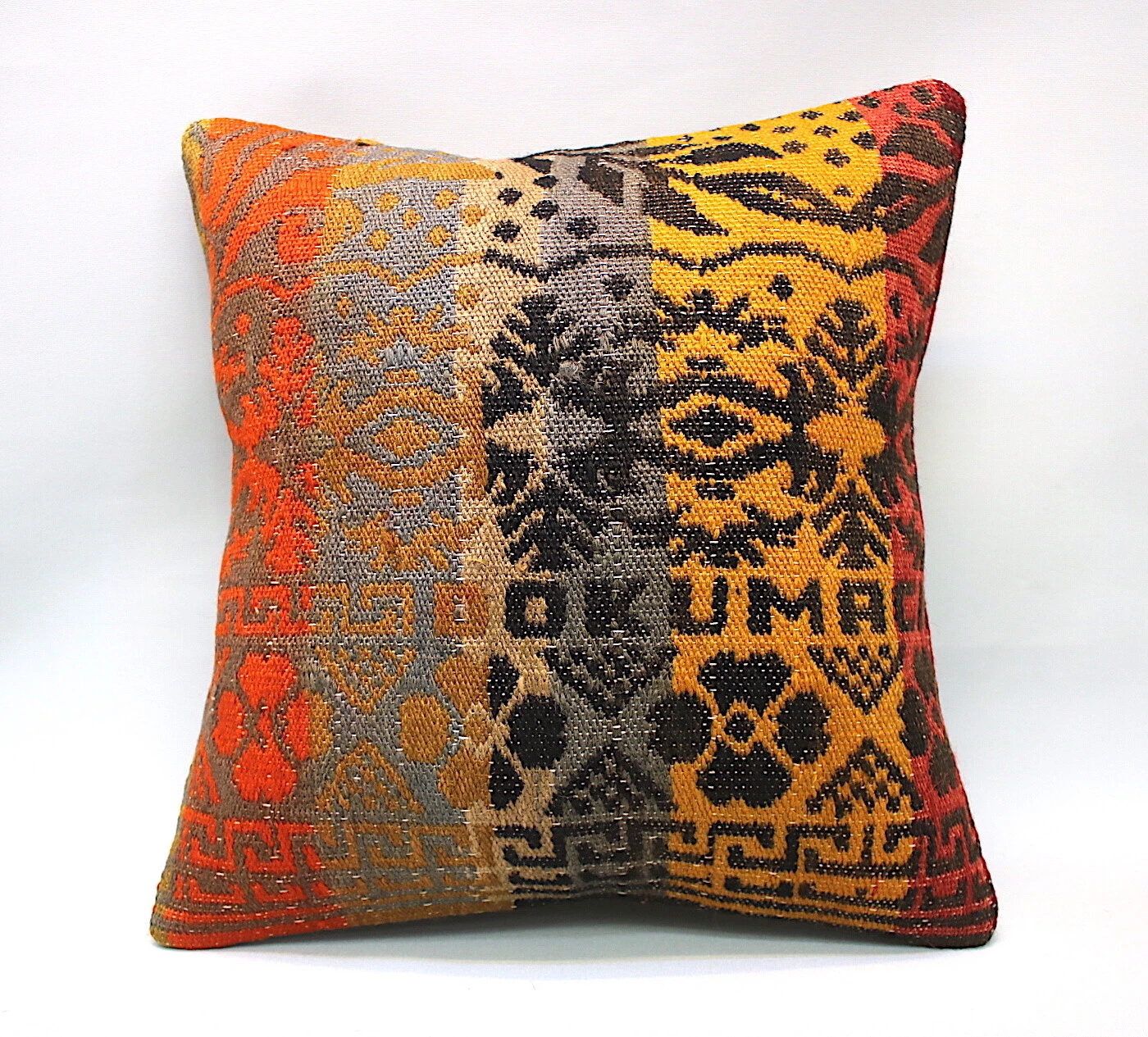 Kilim Square Pillow, 16x16 in, Accent Pillow, Throw Pillow, Decorative Pillow