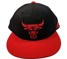 NWOT Adidas NBA Chicago Bulls LOGO Snapback Hat Black Red Smoke Free Home