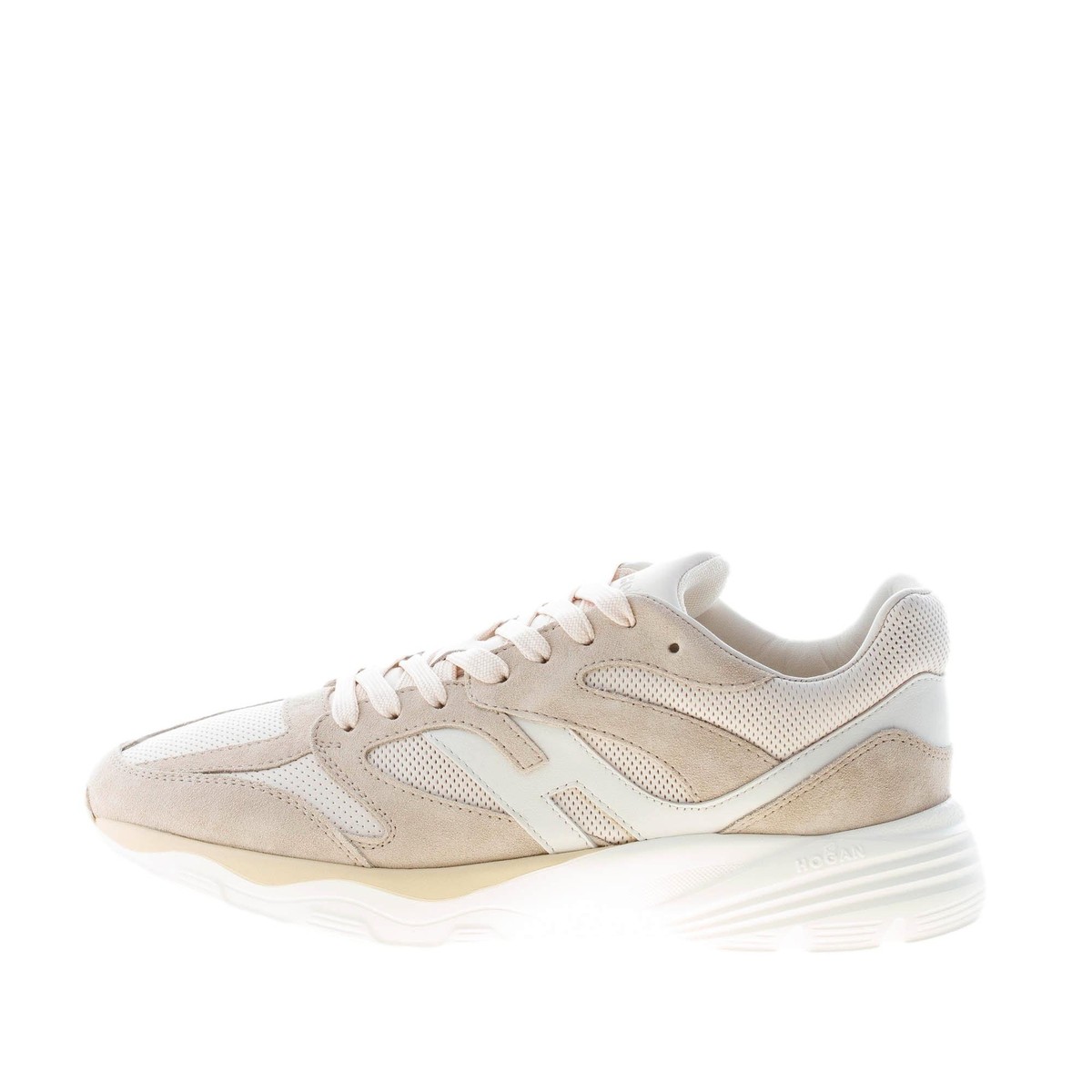 スニーカー HOGAN Men Sneakers HXM6650FJ10R3I0VBB BEIGE Hogan herren schuhe Beige suede und creme leder H665 sneaker