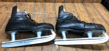 Vintage Mens Hockey Ice Skates Black Brown Made in Canada NHL Approved
