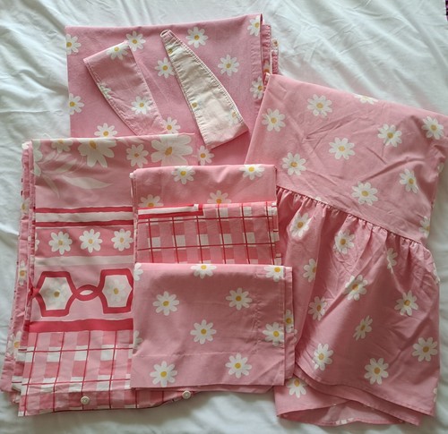 Vintage Single Bed Bedding set Duvet Set With Matching Curtains Reversible - Picture 2 of 24