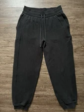 Lululemon Jogger Scuba High-Rise Drawstring Waist Black Women's Size 6