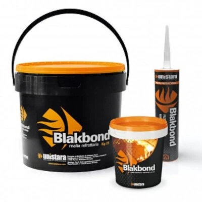 Cemento Refrattario Plastico Malta per Forni pronta all' uso BLAKBOND UNISTARA
