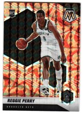 2020-21 Panini Mosaic Reggie Perry #244 Mosaic Reactive Orange RC