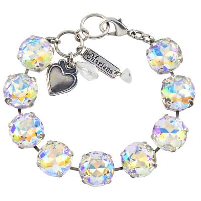 Mariana Jewelry On A Clear Day Large Tennis Bracelet, Silver Plated