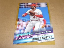 2020 Topps T2 DECADES  BEST JUMBO GOLD 5 X 7 02/10 1980s BRUCE SUTTER CARDINALS