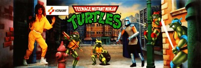 TMNT Arcade Marquee 6'' x 18'' Metal Sign