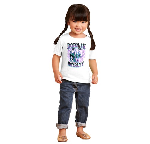 Cool Urban Streetwear Born In Royalty Family Toddler Boy Girl Youth T Shirt Tee - Picture 4 of 6