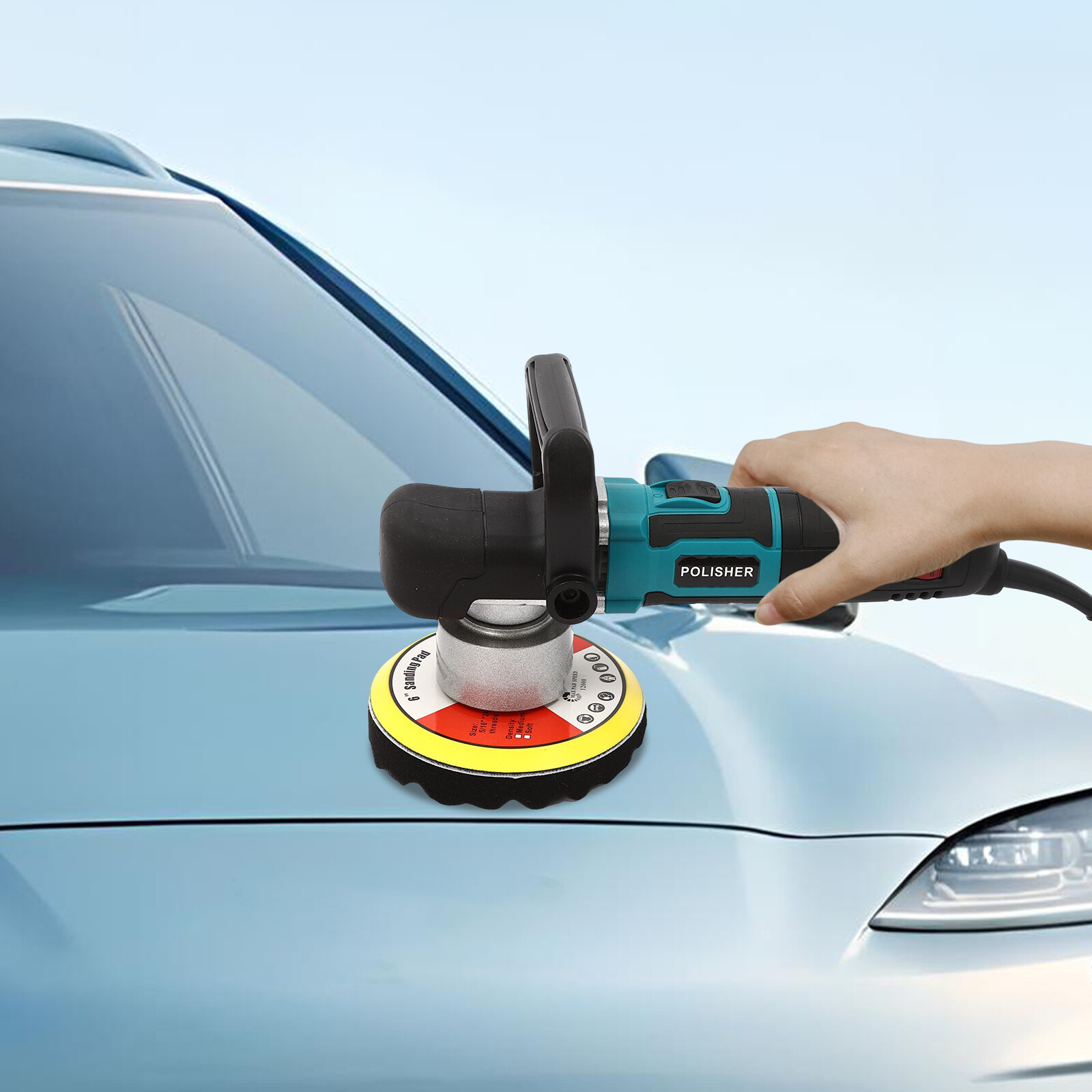 800w Car Polishing Machine Electric Eccentric Polishers Machine All Copper Motor