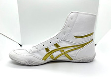 asics Boxing Wrestling Shoes White Gold Line Silver 1083A001 EX-EO NEW TWR900