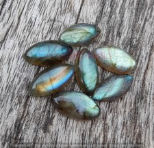 Natural Labradorite Marquise Shape Cabochon WHOLESALE Loose Gemstone Lot