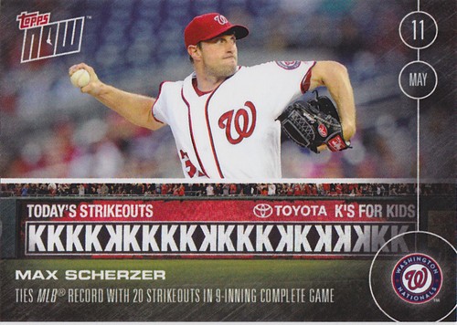 2016 Topps Now 68 Max Scherzer