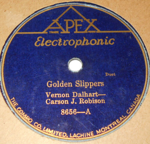 Apex 8656 Vernon Dalhart & Carson Robison Golden Slippers / My Blue Ridge 78 RPM - Bild 1 von 2