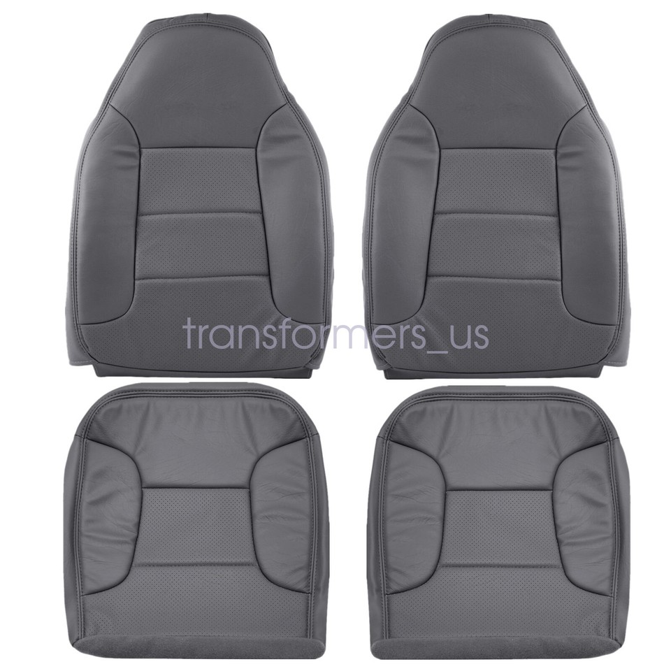 For 1992-1996 FORD Bronco Driver Passenger Leather Seat Cover Med Opal