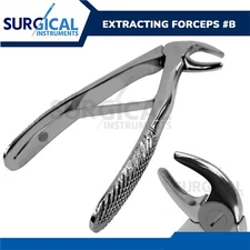 Pedo Extracting Forceps Dental Surgical Instrument #B Stainless German Grade