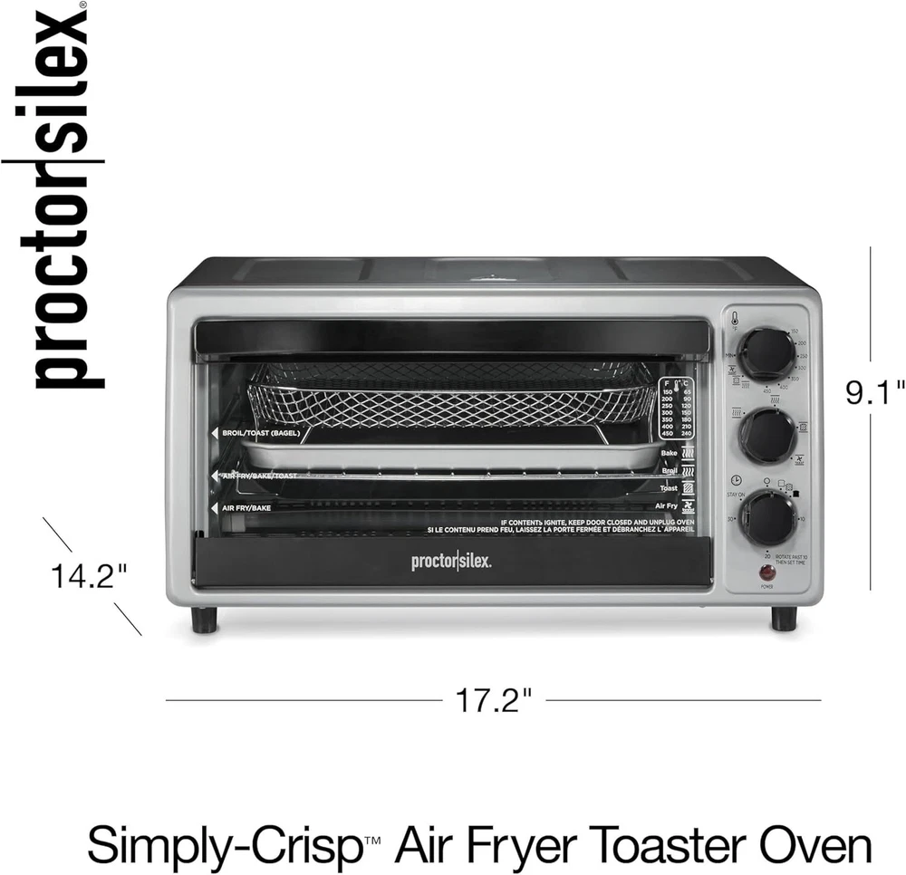 4-in-1 Air Fryer Toaster Oven with Convection Bake & Broil 1500W