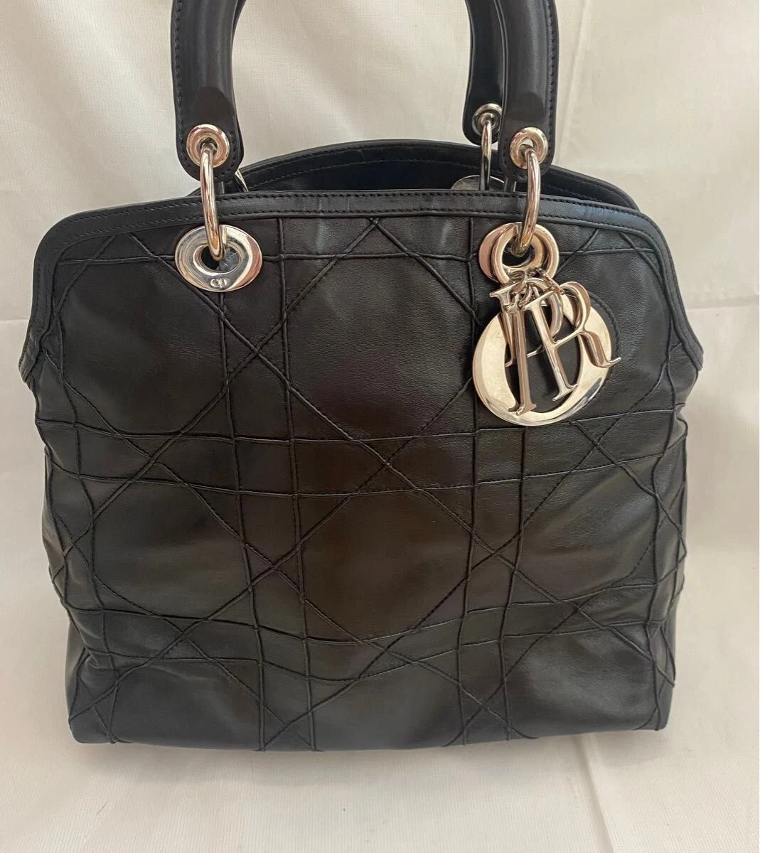 Sac à bandoulière CHRISTIAN DIOR Granville cuir poignée supérieure noir