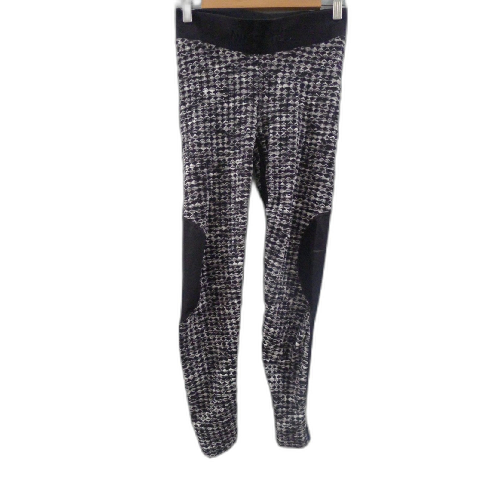 Women's Nike Pro HyperWarm Waistband Tights - Black/Gray M image 8