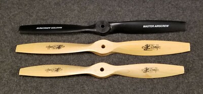 3 Wood Props Propeller Model Airplane 2 JZ ZINGER & 1 Master Airscrew 