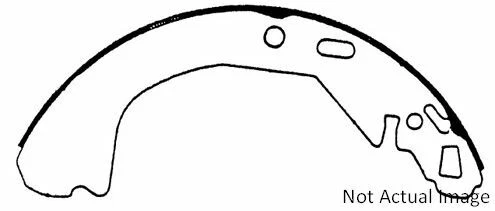 Zapata de freno de tambor de alta resistencia centrada en la parte trasera para Chevrolet Cavalier 1996-2002 Foto 2 de 4