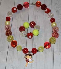 Chunky, BubbleGum Necklace, Stretch Bracelet, Baby, Girl, Enamel, Photos, bg15
