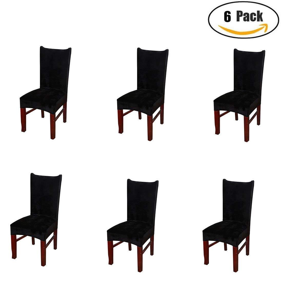 Soft Stretch Fox Velvet Pile Fabric Dining Room Home Removable Chair