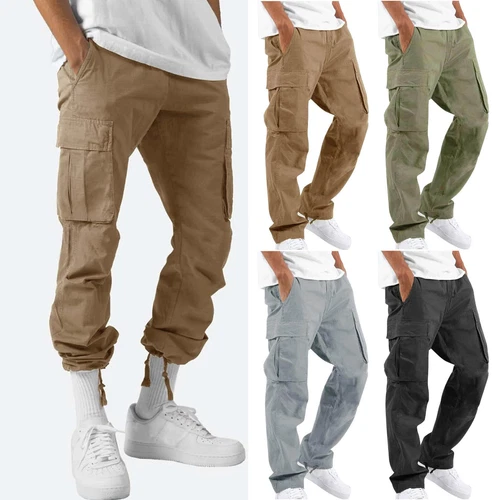Neu Herren Cargo Arbeitshose Chino Polyesterhose Combat tragen Jeans Größe-32-48 - Bild 8 von 20