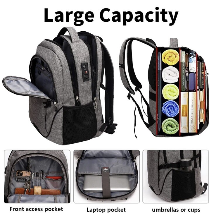 SHRRADOO Anti Theft Laptop Backpack Travel Backpacks with usb Charging Port f...