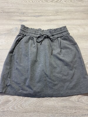 Vera Moda Nylon Ruffle pull on Skirt Gray Size Medium