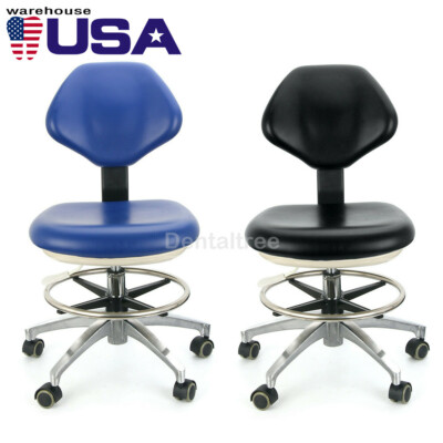 Dental Doctor Assistant Stool Dentist Mobile Chair PU Leather Adjustable 26#