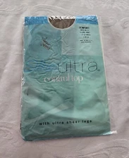 Queen Nylons Ultra Control Top Pantyhose Sheer Legs USA Honey Beige FREE SHIP