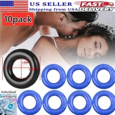 10PCS Male Cock Ring Super Strong Stretchy Stay Harder Penis Rings Cockring Men