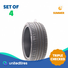 Set Of 4 Used 23535zr19 Michelin Pilot Sport 4 S 91y - 7.5-832 Set Of 4 Used 23535zr19 Michelin Pilot Sport 4 S 91y - 7.5-832