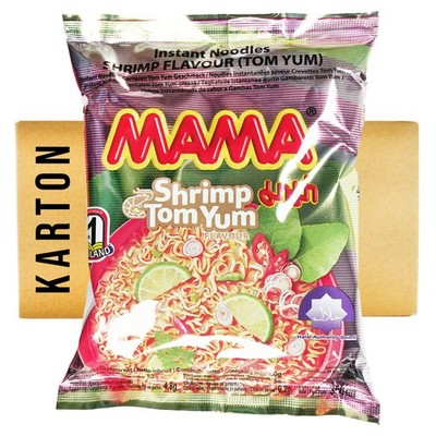 1Karton(30x60g) MAMA Instant Nudelsuppe Tom Yum Shrimp Shrimps Instantnudeln