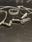 VINTAGE SILVER PLATED WOMENS COSTUME JEWELLERY AUCTION LOT