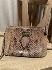 MICHAEL Kors Vintage Sloan Python Embossed Print Cross Body Bag EST.1981 Sand