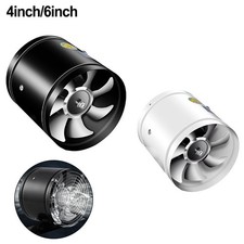 Pipe Vent Ventilator Exhaust Fan Multifunctional Powerful Mute 4" 6" Black/White