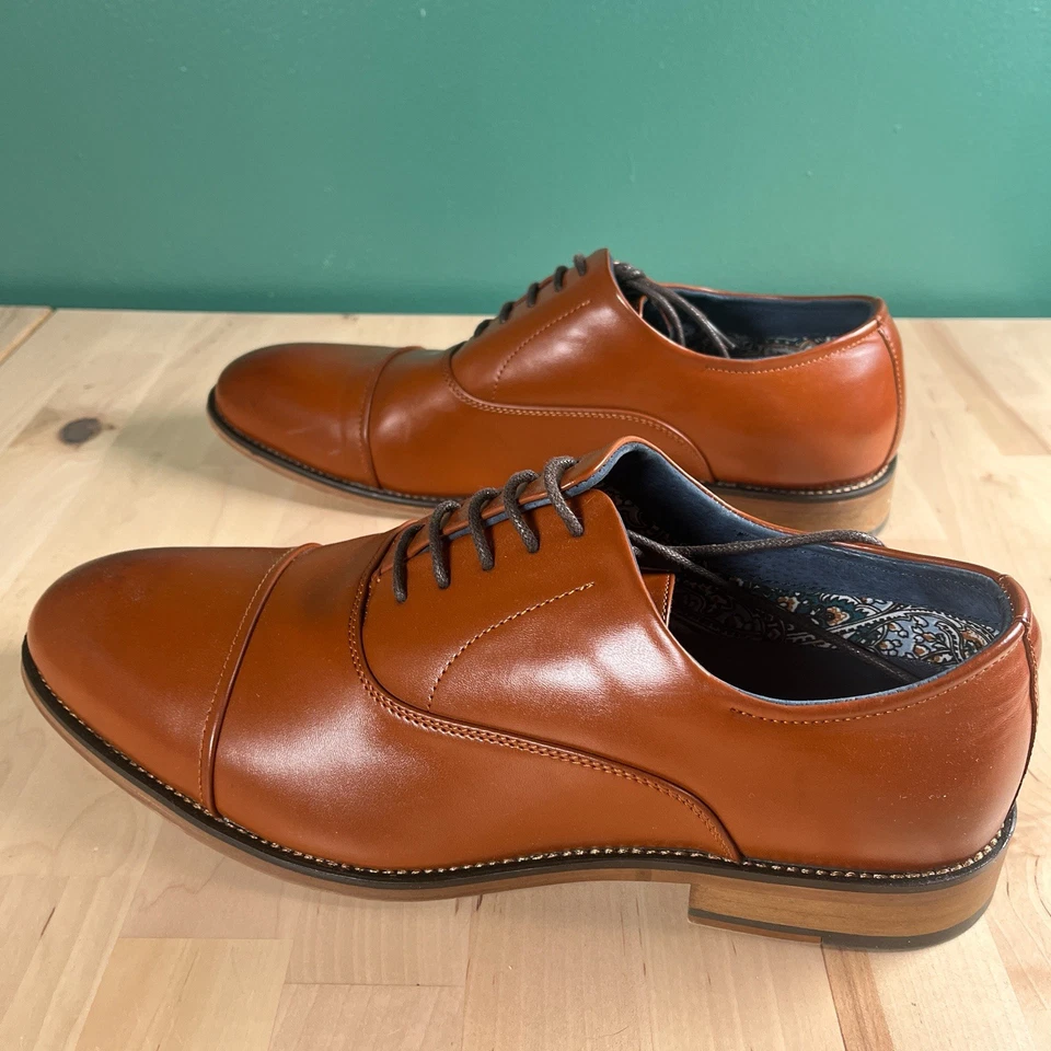 BRUNO MARC Нью-Йорк мужской Louis 2 коричневый Оксфорд платье обуви размер 10,5 шириной - Изображение 4 из 4