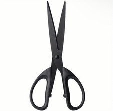 8-Inch Black Scissors   Non-Stick Blades, Resin Handle, Ultra Sharp   USA