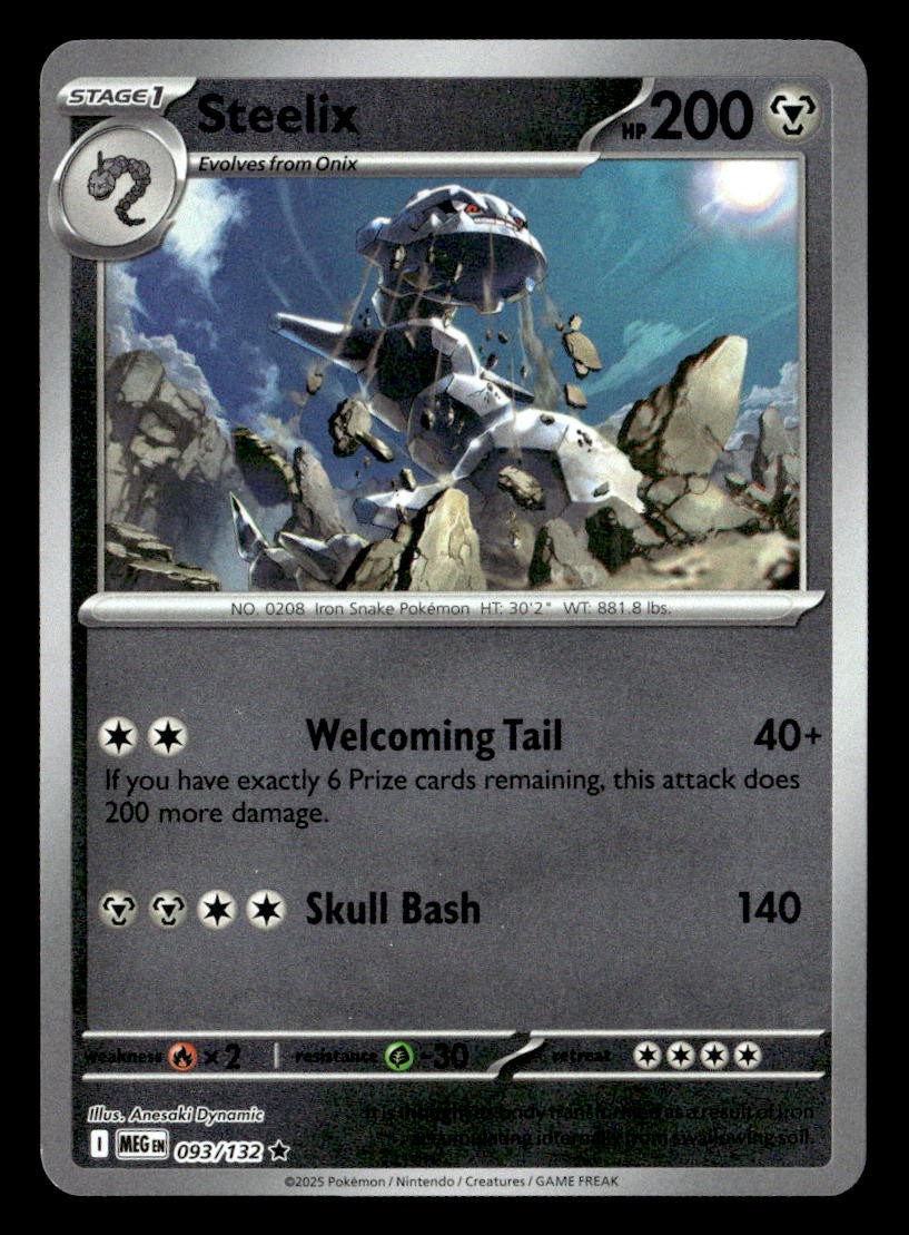 Pokemon Steelix #093/132 tcg Near Mint or Better