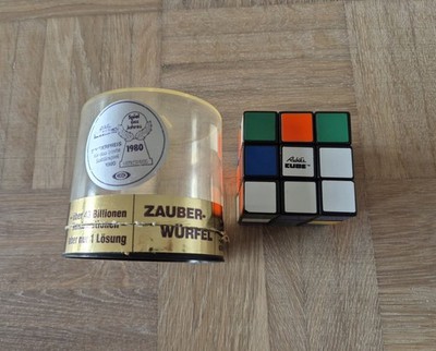 Original Rubiks Cube 3X3 Zauberwürfel Arxon 5,5cm Ideal Toy 1980 Hungary OVP (2)