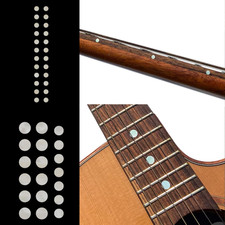 Inlay Sticker Fret Markers for Guitars  Bass - Custom Dots Set - White Pearl F-