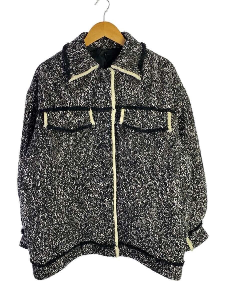 ALTRA B STONE OTHER OTONA M FRANGE TWEED OVER JACKET FREE POLIESTERE Nero