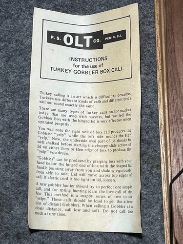 P.S. OLT CO. GB-110Turkey Gobbler Call - Picture 2 of 11