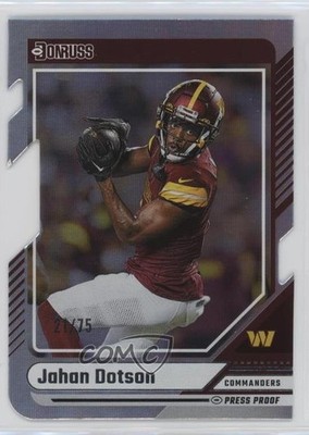 2024 Panini Donruss Silver Press Proof Die-Cut 21/75 Jahan Dotson #44 0ud4
