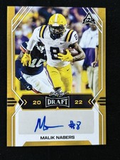 2022 Leaf Draft - Autographs Malik Nabers #BA-MN1 Gold (AU, RC)