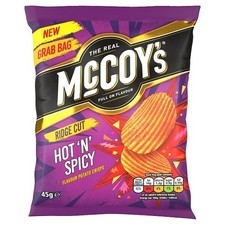 McCoy's Hot 'N' Spicy Flavour Potato Crisps 36 x 45G FAST AND FREE DELIVERY