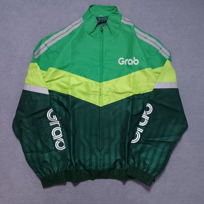 GRAB Food Thailand Delivery Employee Nylon Jacket Green Large